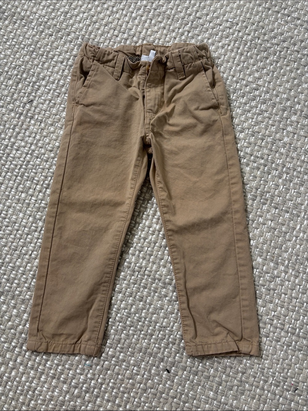 Children's Pull-On Casual Chino Pants in Brown